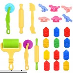 Kare & Kind Set of 24pcs Smart Dough Tools Kit with Models and Molds Dinosaurs Animals  B017X5MG2Y
